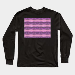 Tie Dye Pink, Purple, and Black Groovy Stripes Long Sleeve T-Shirt